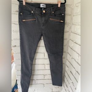 Paige Faded Black Skinny Jeans Size 31